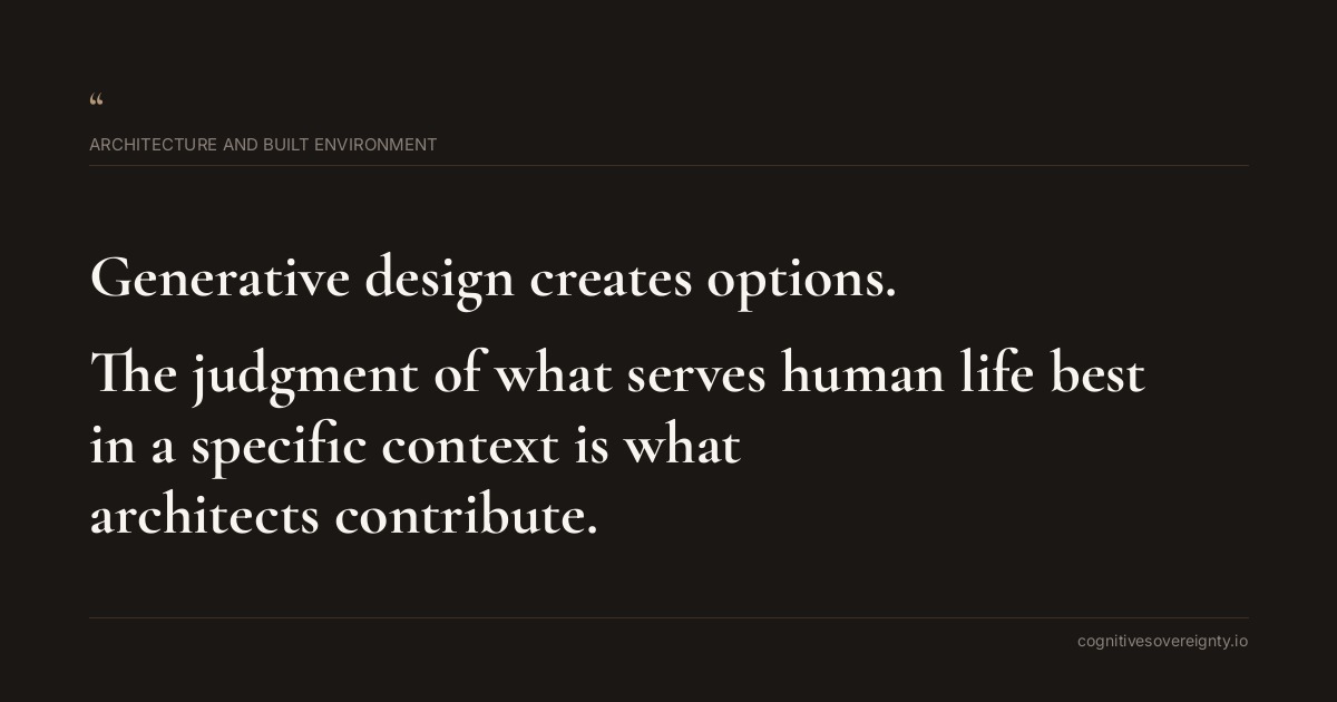 Cognitive sovereignty insight for Architectsure and Built Environment: a typographic card from Steve Raju