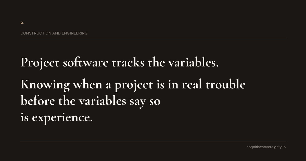 Cognitive sovereignty insight for Construction and Engineering: a typographic card from Steve Raju