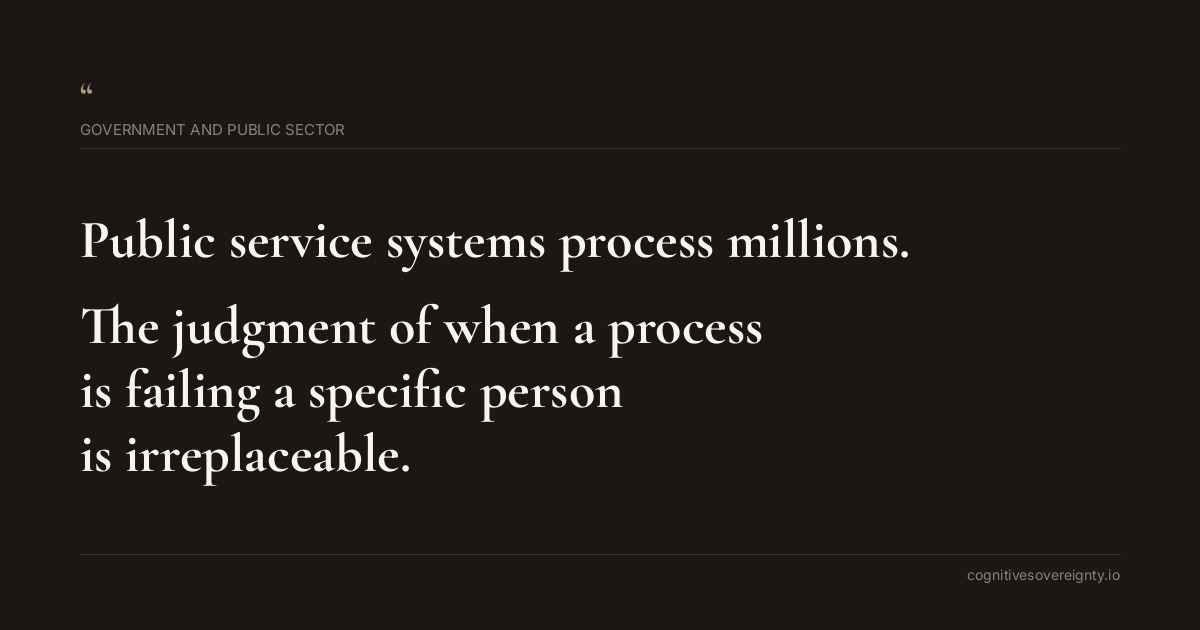 Cognitive sovereignty insight for Government and Public Sector: a typographic card from Steve Raju