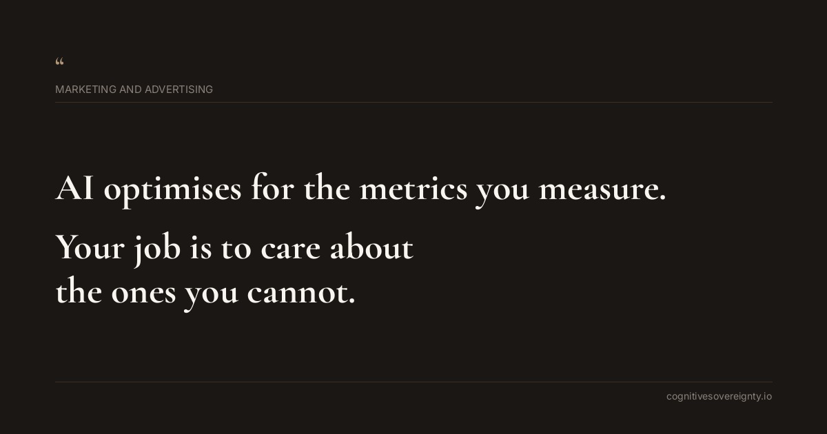 Cognitive sovereignty insight for Marketing and Advertising: a typographic card from Steve Raju