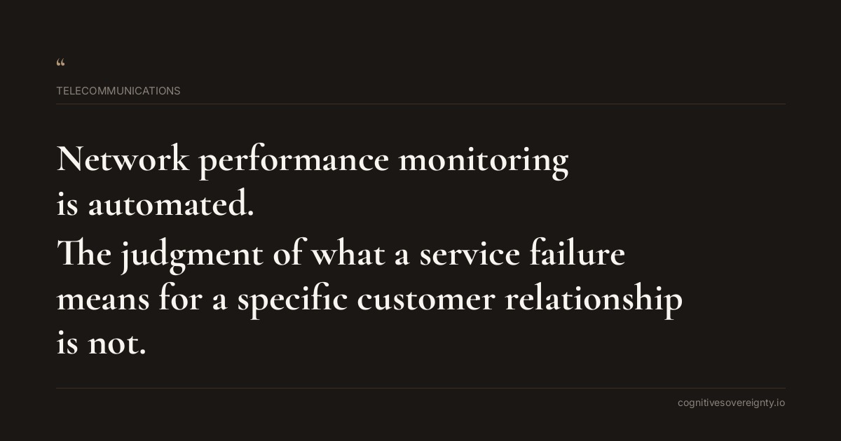 Cognitive sovereignty insight for Telecommunications: a typographic card from Steve Raju